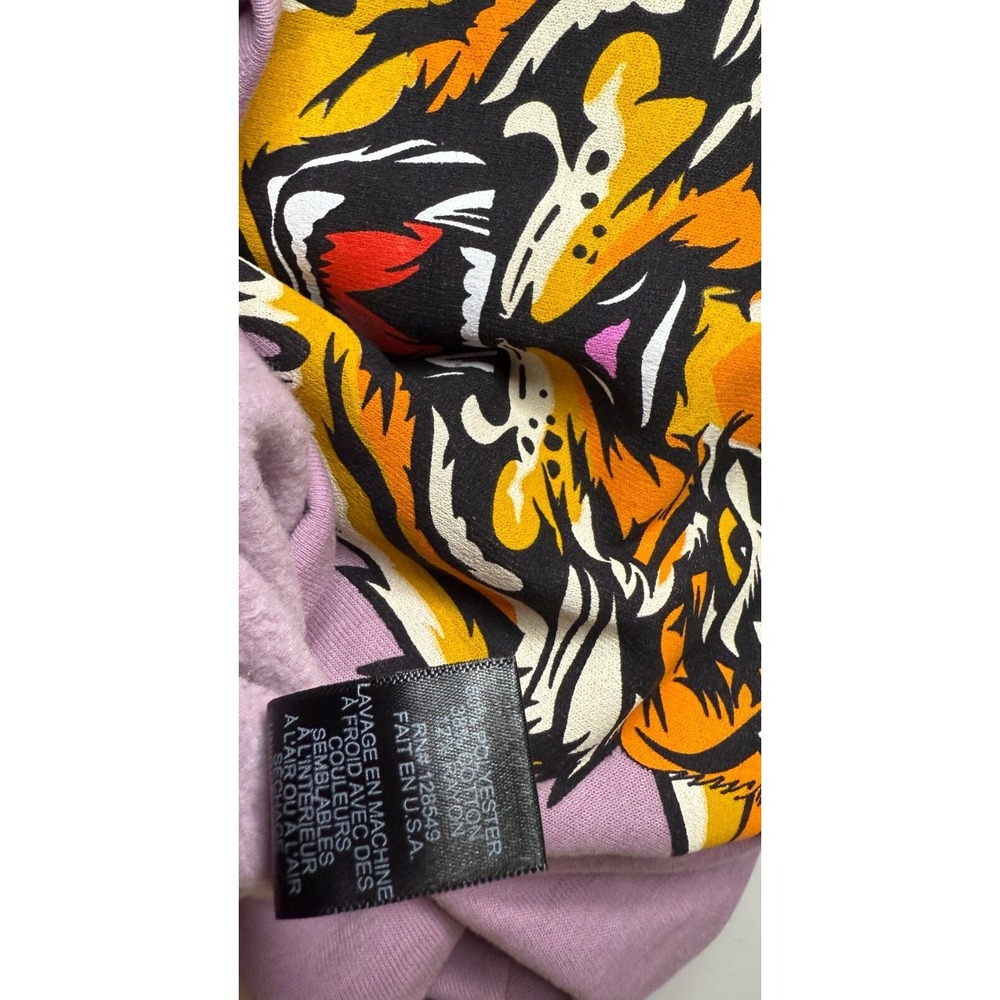 Aviator Nation Tiger Surfy Santa Unique Crew Sweatshirt Mauve Members‎ Only Sz S - Picture 4 of 7